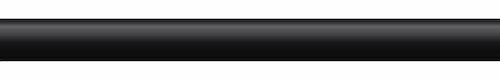 Solid round tine in black, featuring a tapered end and a sturdy design for durability