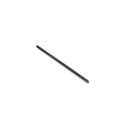 Solid metal tine, 8.50 inches long, cylindrical shape with a pointed end, black color