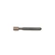 Metal tine cross tool with a cylindrical end and flat shaft, shown from a side angle