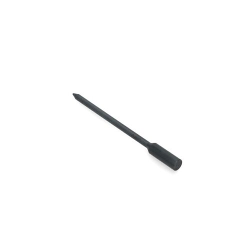 Solid round tine with a tapered end, featuring a black finish and cylindrical base