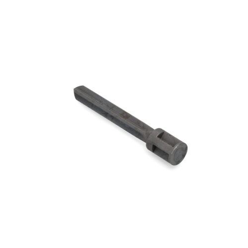 A gray metal tine cross with a cylindrical shape, designed for lawn equipment use