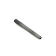 Gray hollow tine with tapered ends, showing a cylindrical shape and smooth surface