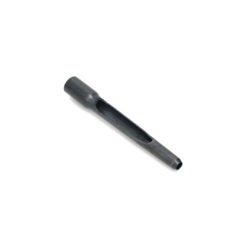 Black metal tine with a side eject design, featuring a hollowed-out section for attachment