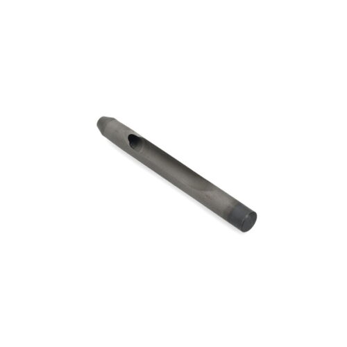 A dark carbide tine with a hollow center, designed for lawn equipment use