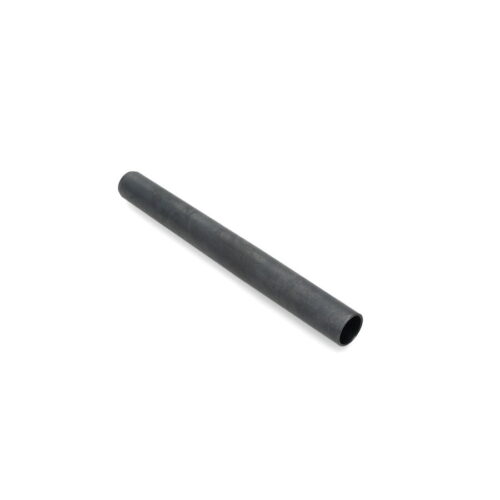 A hollow metal tine with a cylindrical shape, featuring a dark finish and extended taper design