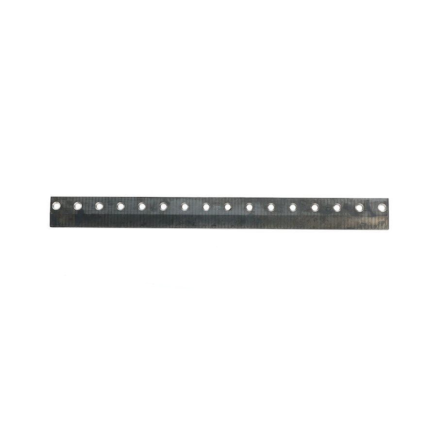 623_57e8263f-2d20-4fb3-a895-97b8bcfa9f69 Replacement bedknife with multiple mounting holes, featuring a sleek metallic finish and precise cutting edge