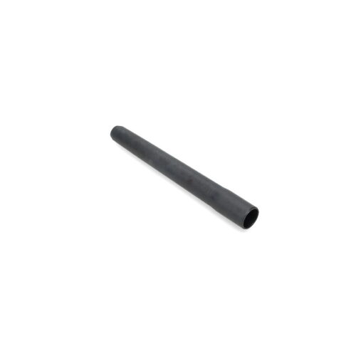 A long, cylindrical hollow tine in dark metal, designed for aerating soil