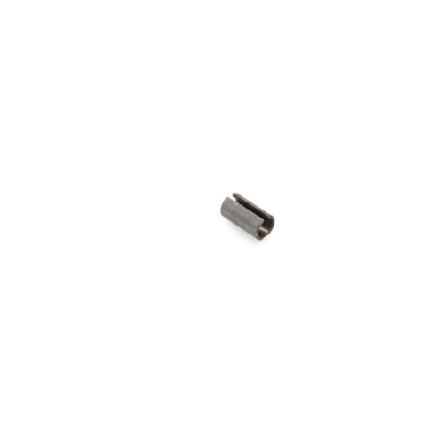 Small metal sleeve-tine component, cylindrical shape, shown on a white background