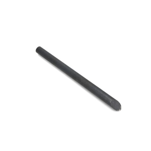 Solid metal tine, cylindrical shape, 12.50 inches long, with a smooth finish and rounded end