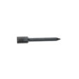 Solid round tine with a pointed tip, metallic grey color, viewed from the side