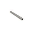 A hollow metal tine with a cylindrical shape, showing a smooth, gray surface