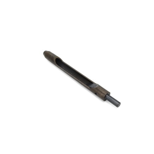Metal tine assembly with a cylindrical shape, featuring a side eject design and a dark finish