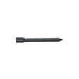 Solid round tine with a pointed end, measuring 6.50 inches long and 0.50 inches wide, in black color