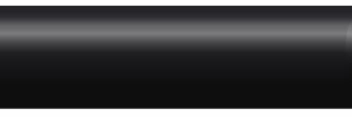 Solid round tine in black, 5.50 inches long and 0.88 inches wide, with a tapered end