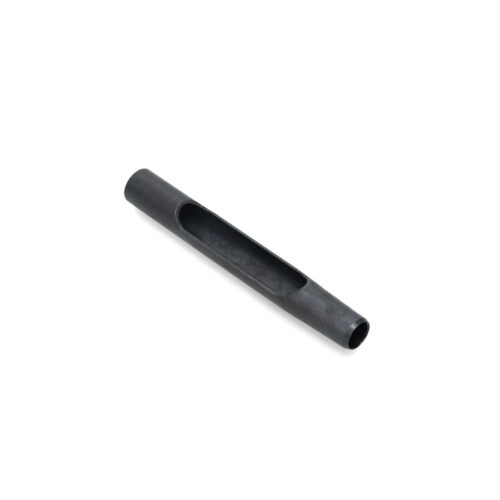 Black side eject tine with a cylindrical shape and a central opening, designed for Toro Titan equipment