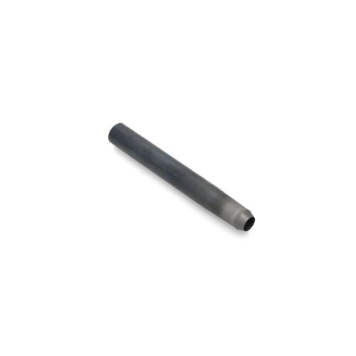 A hollow carbide tine, cylindrical and dark gray, shown from a side angle