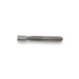 Metal tine cross tool with a flat end, shown from a side angle, featuring a textured grip