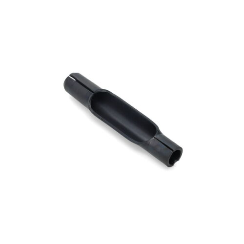 Black side eject tine with a smooth, elongated design, suitable for Toro equipment