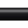 Solid round tine with a pointed end, black color, viewed from the side