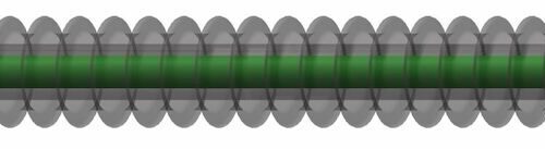 A detailed view of an 8-blade cutting reel, showcasing its cylindrical design and components for mowing