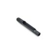Black side eject tine with a hollow center, designed for Toro Titan Fairway equipment