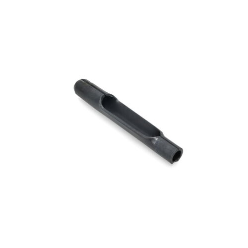 Black side eject tine with a hollow center, designed for Toro Titan Fairway equipment