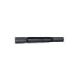 Black side eject tine with a cylindrical shape and a central slot for attachment