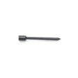Solid round tine in black, featuring a tapered end and cylindrical base, shown from the side