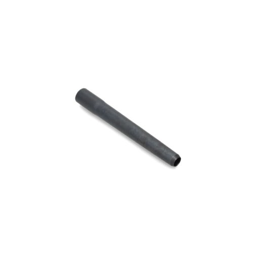 A black hollow tine with a cylindrical shape, designed for aerating soil and enhancing lawn health