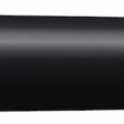 Black hollow tine with a tapered end, designed for aerating soil, shown from the side
