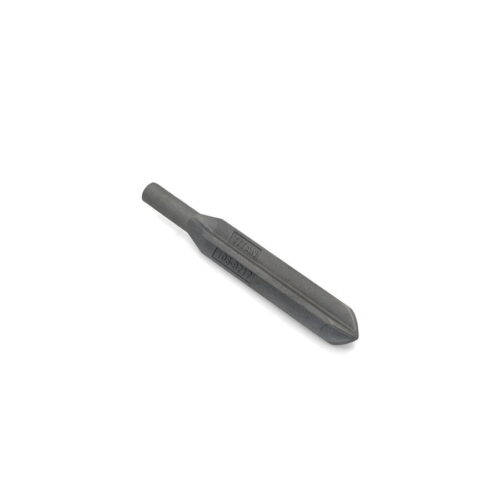Solid cross tine in dark metal, featuring a tapered design for efficient soil penetration
