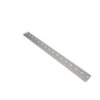 A long, silver bedknife with multiple mounting holes, designed for precision cutting in lawn equipment