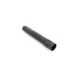A black hollow tine with a cylindrical shape, showing a smooth surface and tapered end