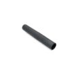 Black hollow tine with a cylindrical shape, showing a smooth surface and rounded ends