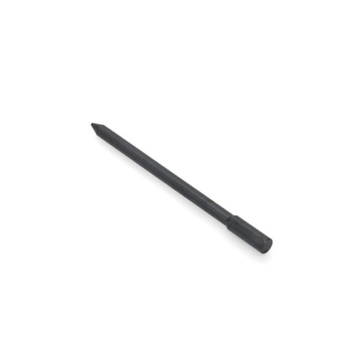 Solid round tine in black, 5.50 inches long, with a pointed tip and cylindrical base
