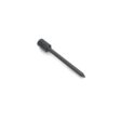 Solid round tine with a pointed tip, black finish, and cylindrical base, shown from a side angle