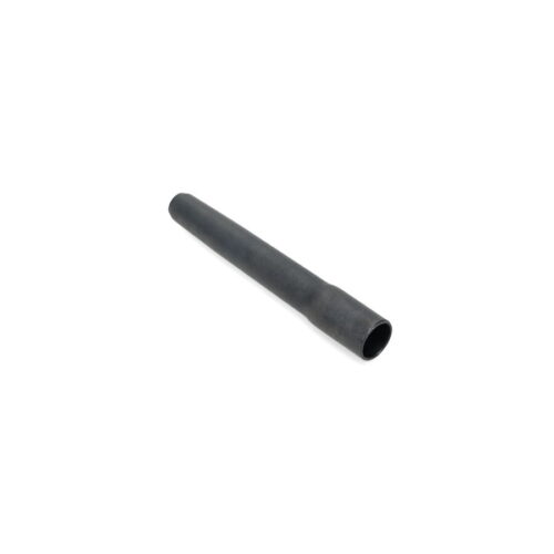 A black hollow tine tool, cylindrical shape, designed for aerating soil in gardening applications