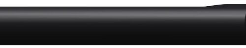 Black cylindrical mount with a smooth finish, designed for 9.5 mm (3/8") attachments