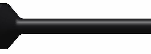 Black solid round mount with a pointed tip, 19.0 mm diameter, shown from the side