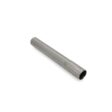 A metallic hollow tine with a cylindrical shape, showcasing a smooth, silver finish