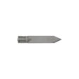 Solid round tine in gray, featuring a pointed end for effective soil penetration
