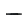 Metal quad tine with a cylindrical shape and a hollow center, designed for gardening tools