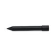 Solid round tine in black, 6.50 inches long, with a tapered end and a flat base