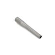 A metallic hollow tine with a tapered design, showcasing a silver finish and smooth surface