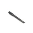 A hollow tine with a cylindrical shape, featuring a dark metallic finish and open end