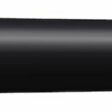 Black hollow tine with a tapered end, showcasing its length and cylindrical shape for lawn aeration
