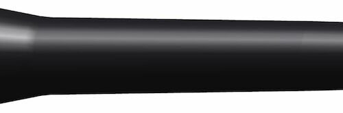 Black hollow mount with a tapered end, designed for a 19.0 mm (3/4") fitting