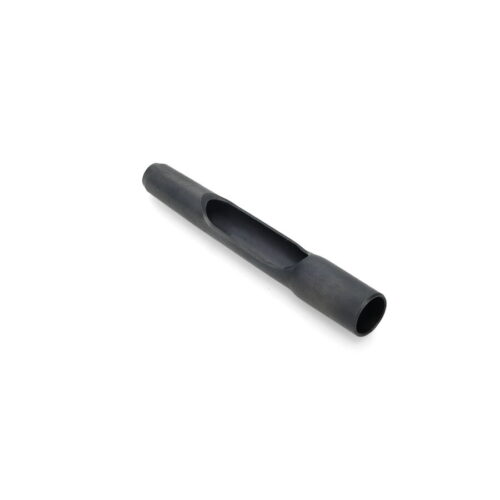 A black, cylindrical tine with a side eject feature, designed for Toro Titan equipment