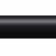 Solid black round tine with a pointed end, showcasing a cylindrical shape and hexagonal base