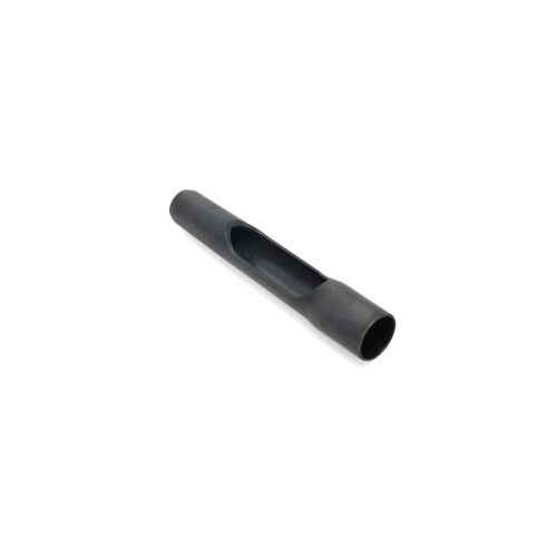 Black side eject tine with a hollow center, designed for Toro equipment, showing a cylindrical shape